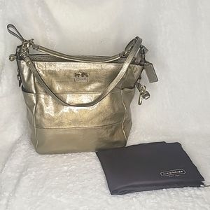 COACH | Metallic Gold TRIBECA Tote Bag w/Shoulder  Strap
